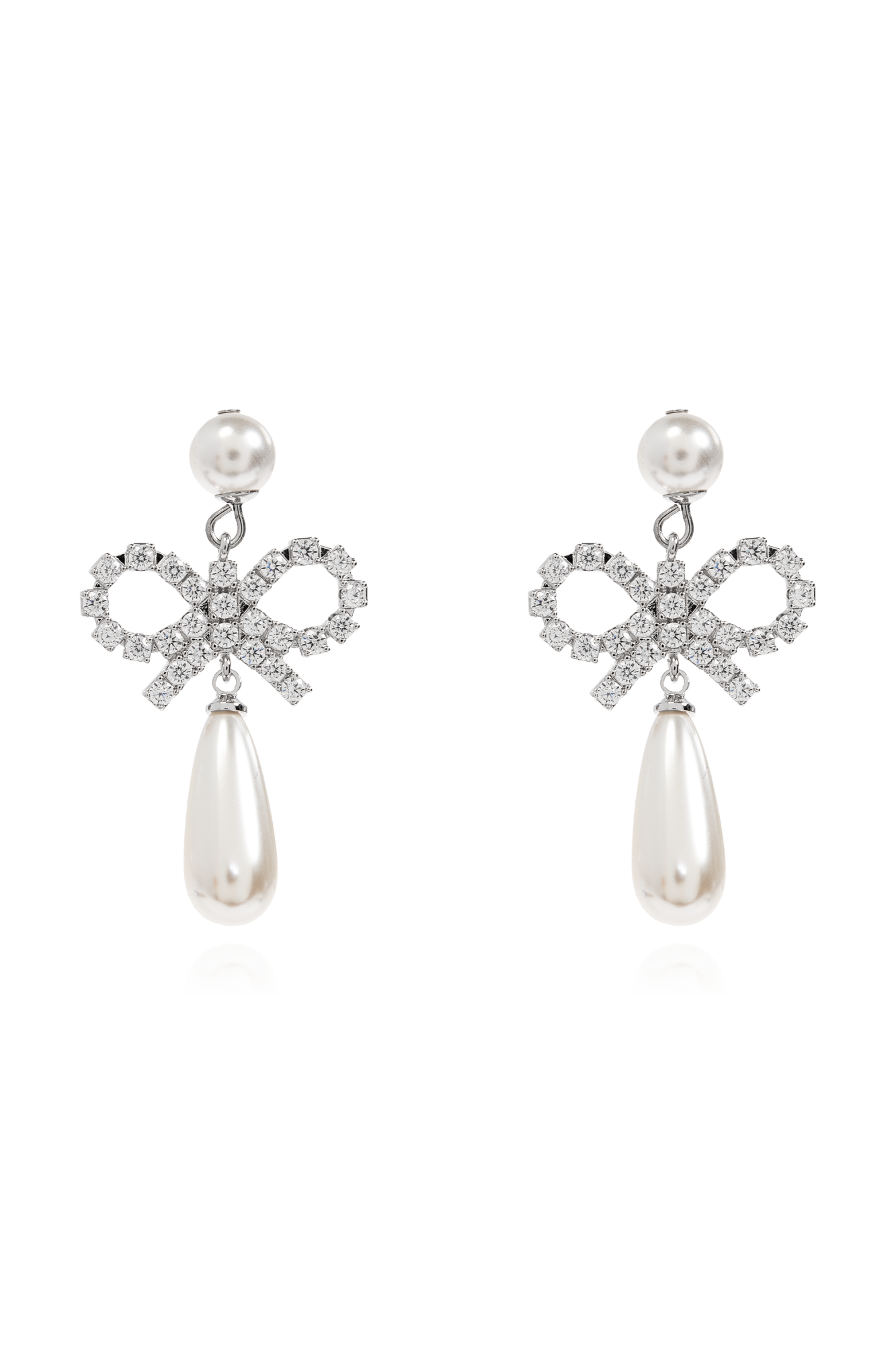 【関税&送料込】Self Portrait Brass Earrings With Crystals Self-Portrait Earrings with shimmering crystals | Women's